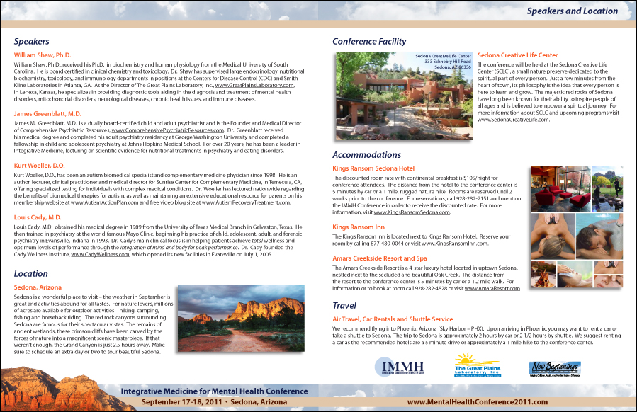 Integrative Medicine for Mental Health Conference - Sedona, Arizona - Graphic Design