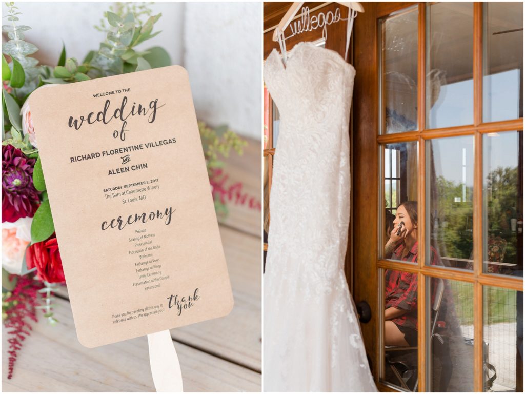 Chaumette Vineyards and Winery Wedding Ste. Genevieve Photographer Aleen and Rich bridal details