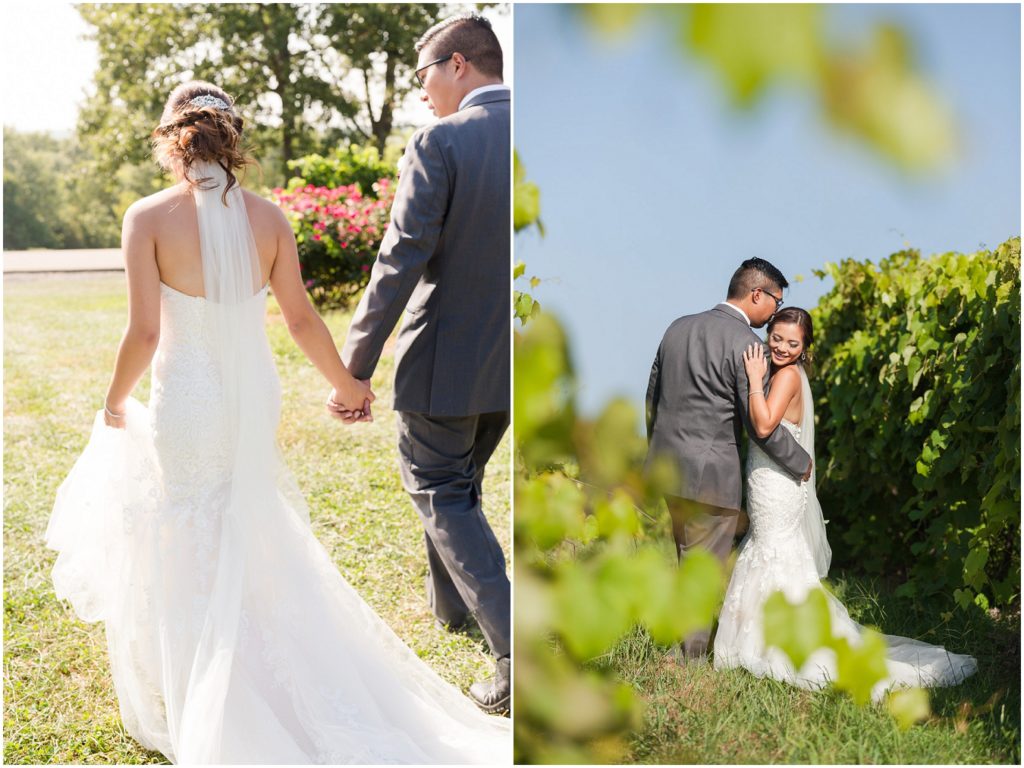 Chaumette Vineyards and Winery Wedding Ste. Genevieve Photographer Aleen and Rich bride and groom portrait