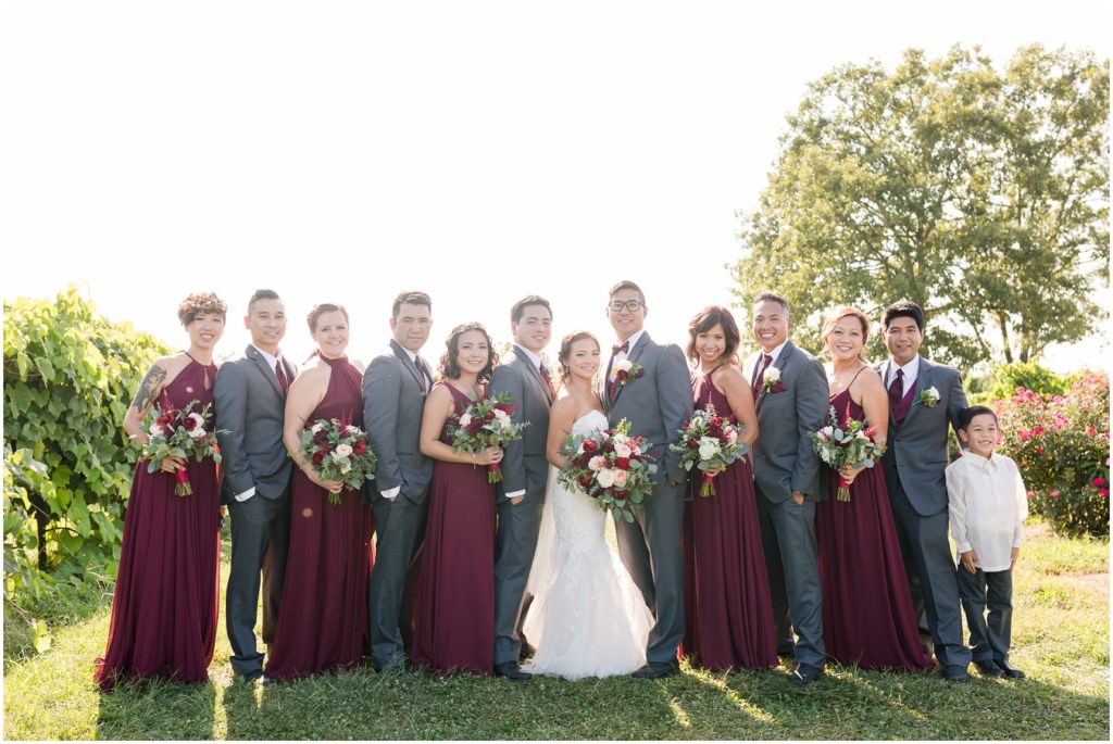 Chaumette Vineyards and Winery Wedding Ste. Genevieve Photographer Aleen and Rich wedding party photo