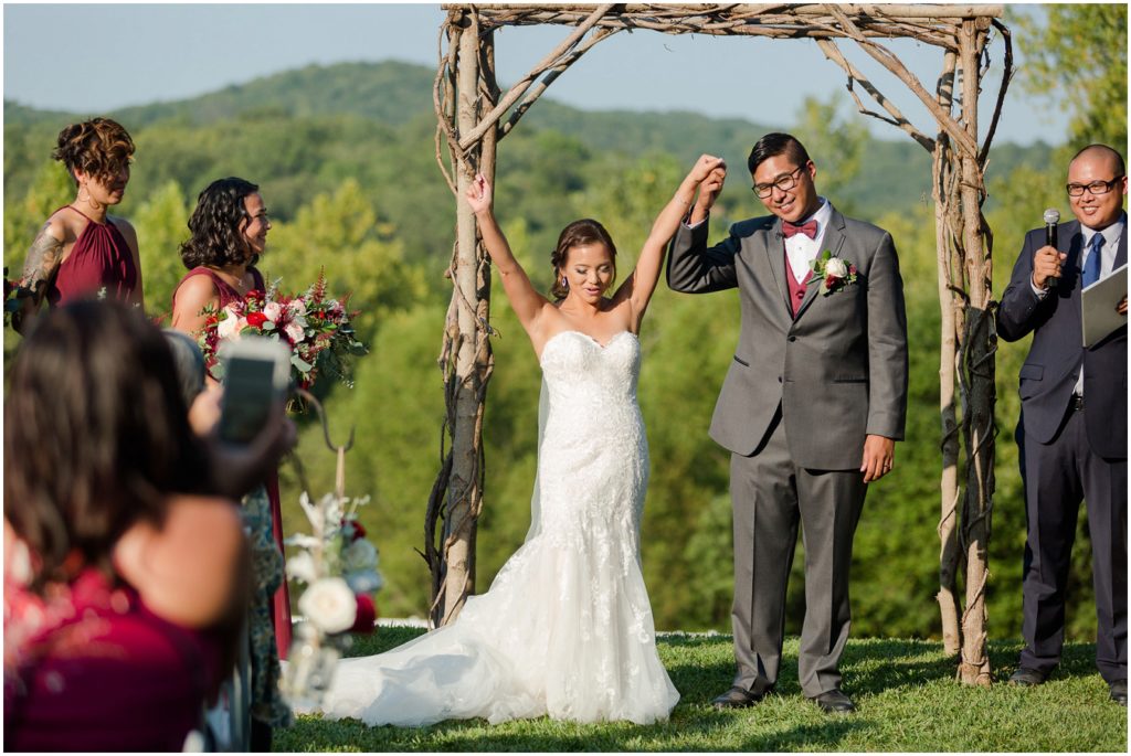 Chaumette Vineyards and Winery Wedding Ste. Genevieve Photographer Aleen and Rich ceremony recessional