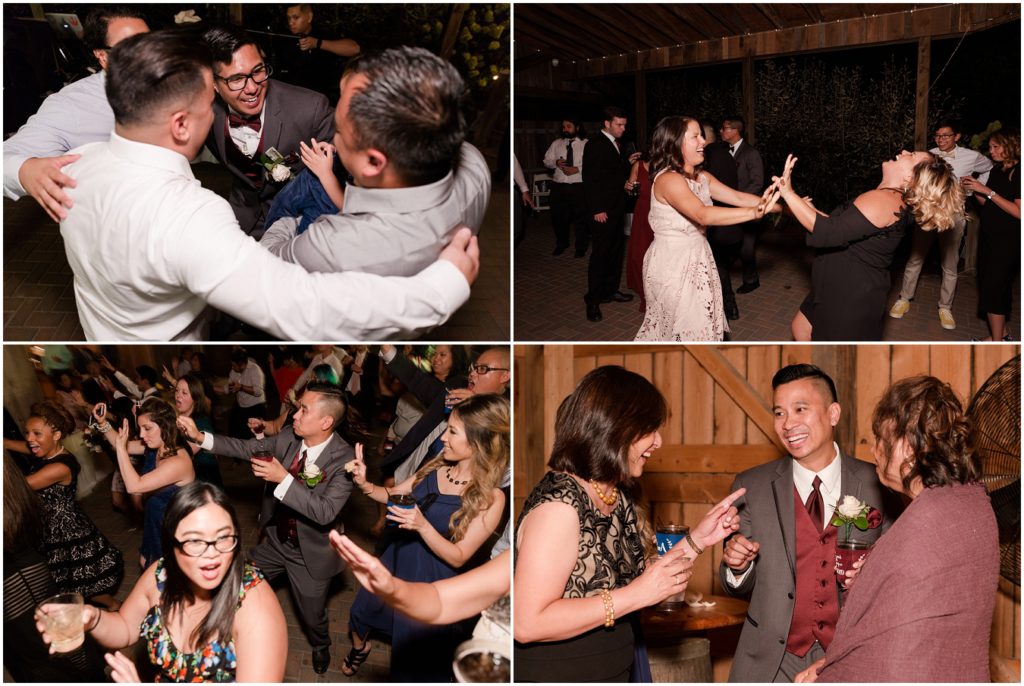 Chaumette Vineyards and Winery Wedding Ste. Genevieve Photographer Aleen and Rich action on the dance floor