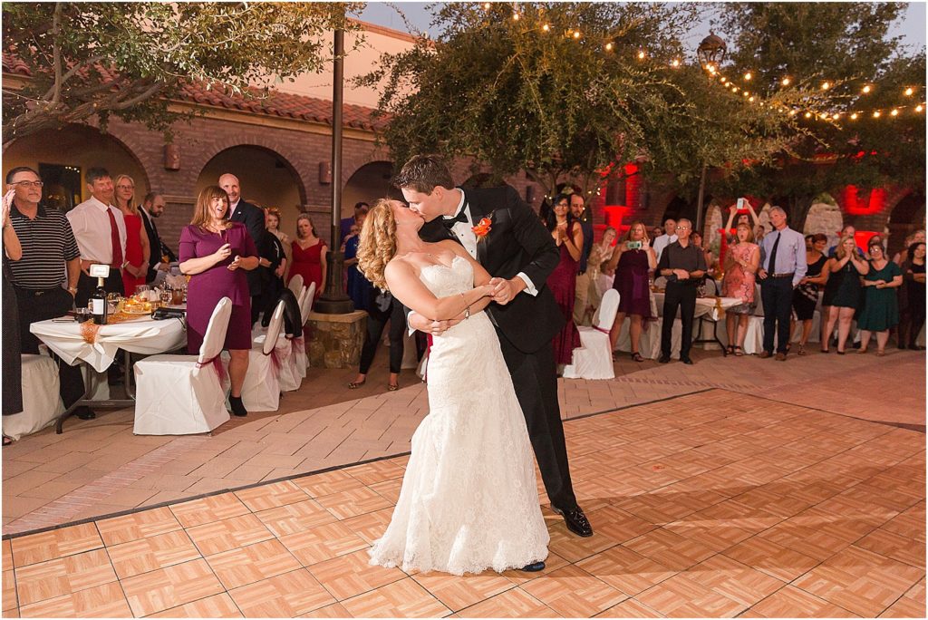Corpus Christi Catholic Church Wedding Tucson Photographer Eric and Mandi first dance