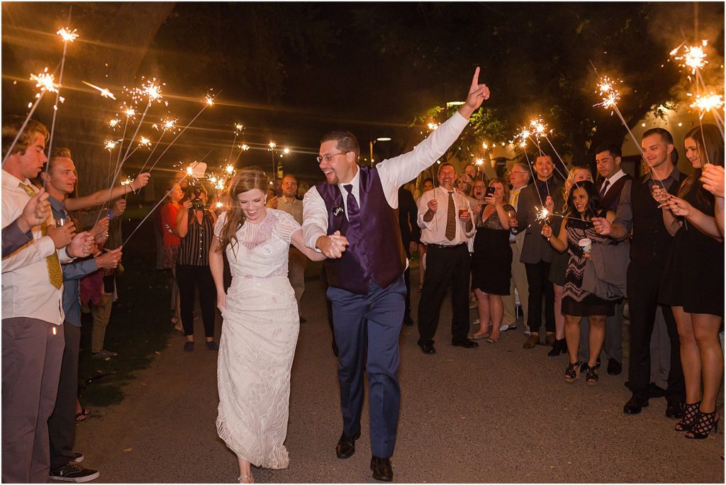 Tubac Golf resort Wedding Tucson Photographer Steven and Kelsey sparkler exit
