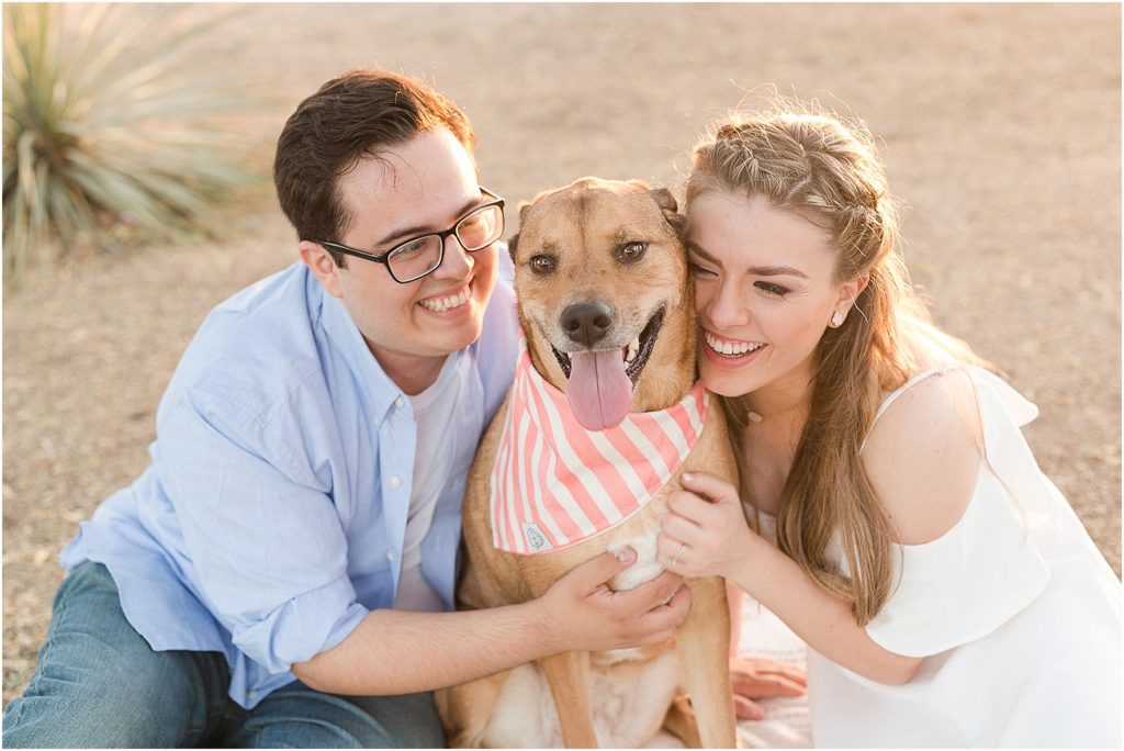 Tucson Engagement Session Tucson Photographer Eric and Kristina couple with their dog