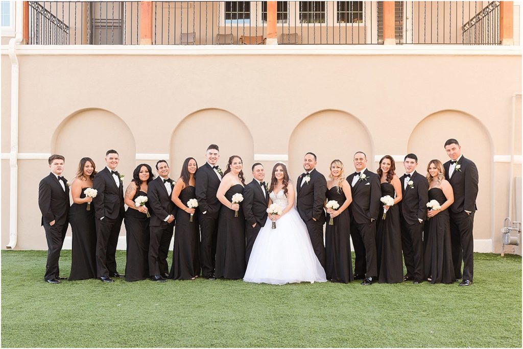 St. Augustine Cathedral Wedding Tucson Photographer John and Brittany bridal party