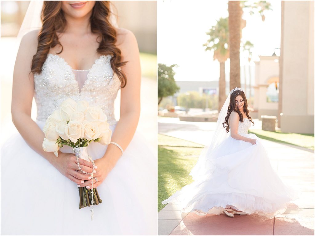 St. Augustine Cathedral Wedding Tucson Photographer John and Brittany bridal portrait