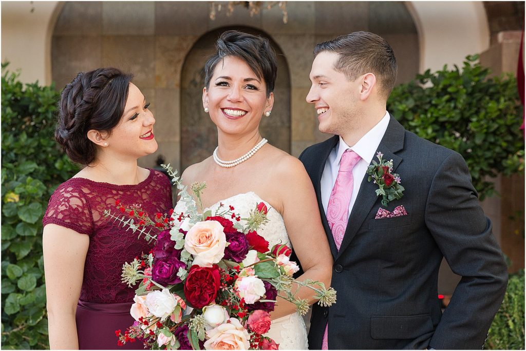 Stillwell House and Gardens Wedding Tuscon Photographer Cesar and Monica groom family shot