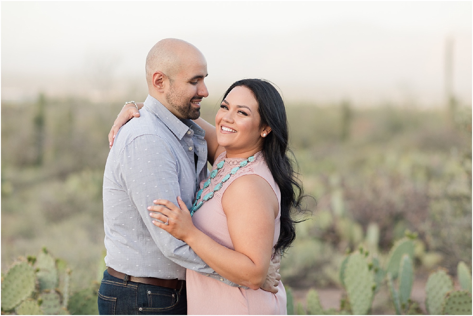 Arizona Desert Engagement Session Tucson Arizona Kathya + Henry