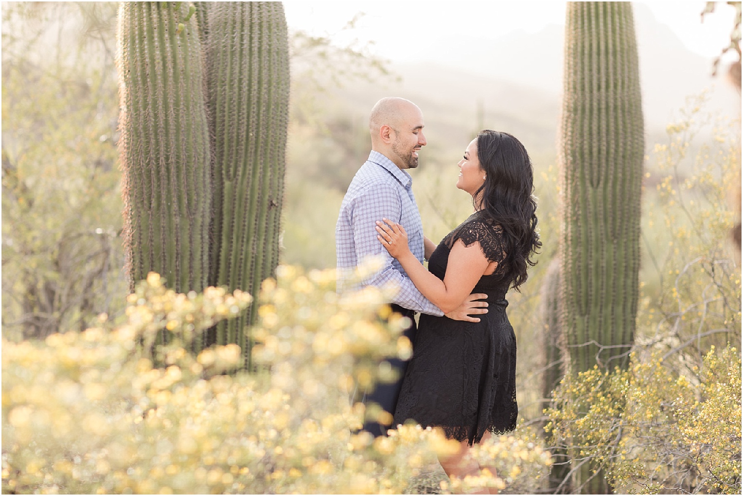 Arizona Desert Engagement Session Tucson Arizona Kathya + Henry