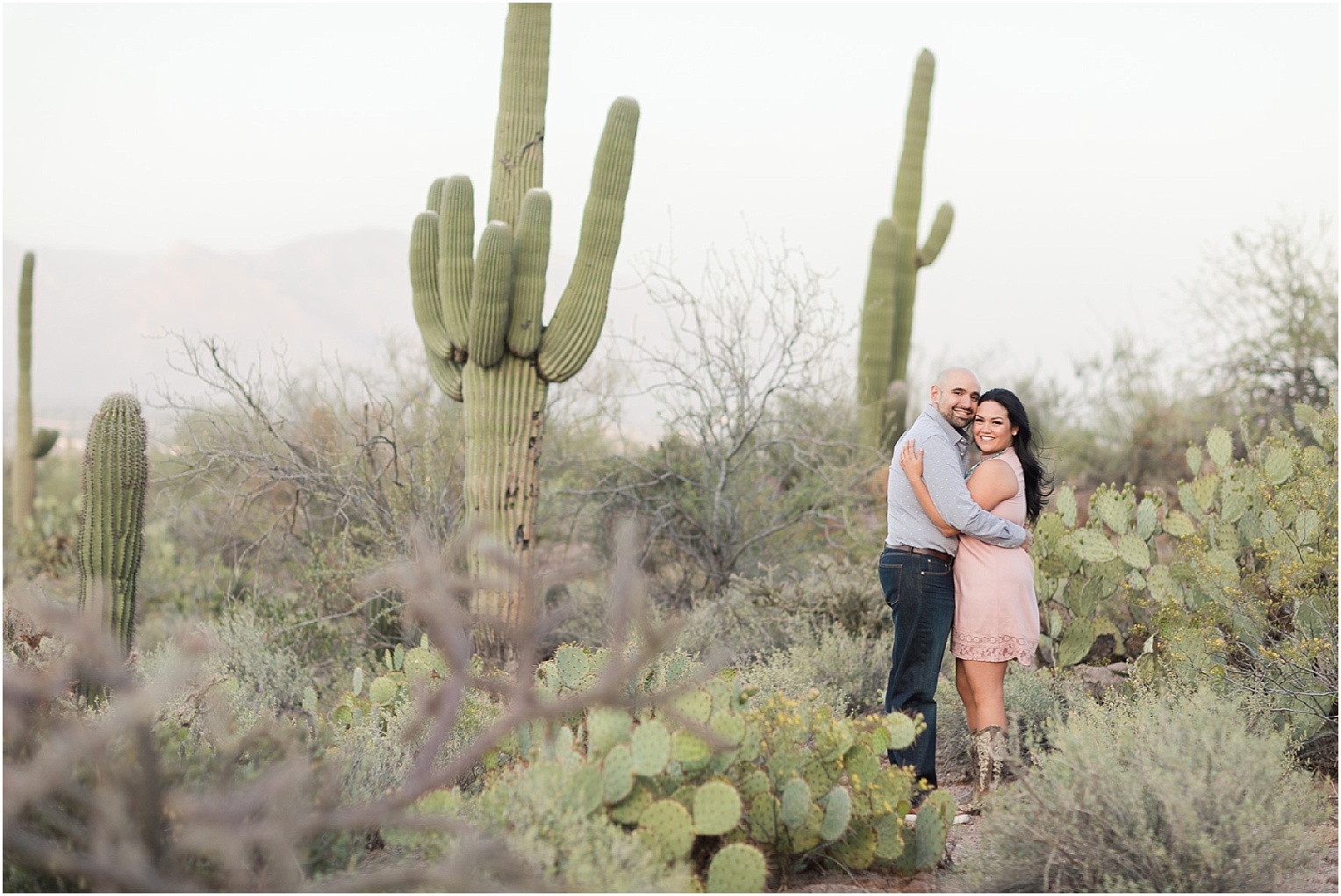 Arizona Desert Engagement Session Tucson Arizona Kathya + Henry