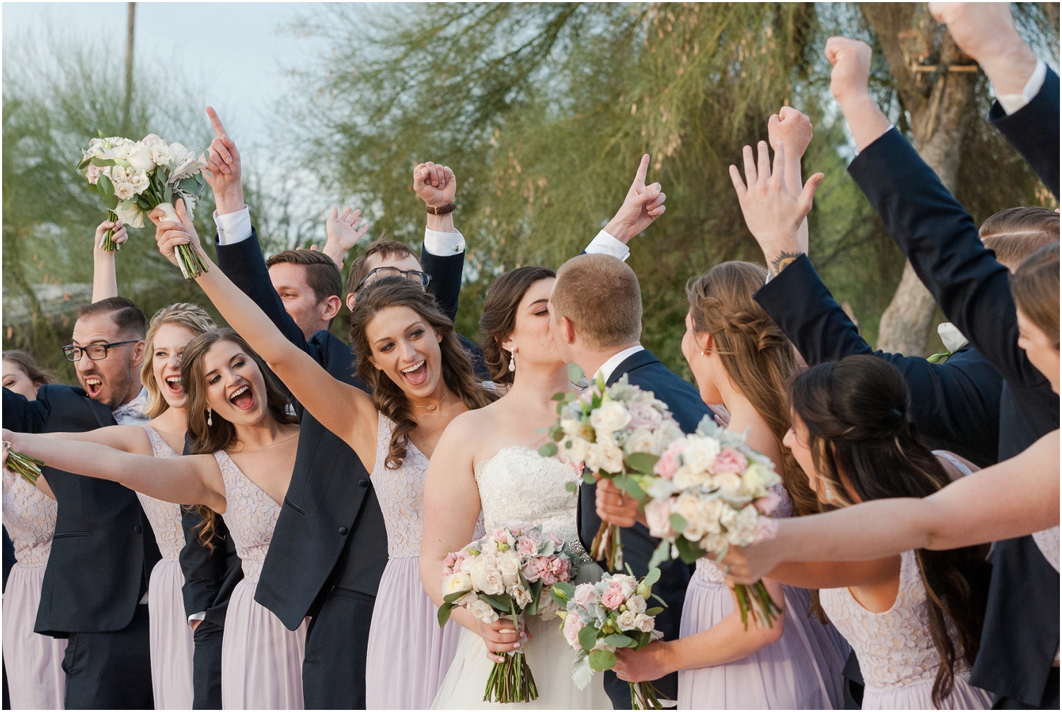 Oasis at Wild Horse Ranch Wedding Tucson AZ Cassidy and Ryan wedding party