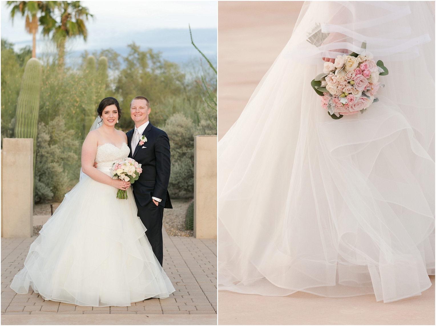 Oasis at Wild Horse Ranch Wedding Tucson AZ Cassidy and Ryan bride and groom portrait