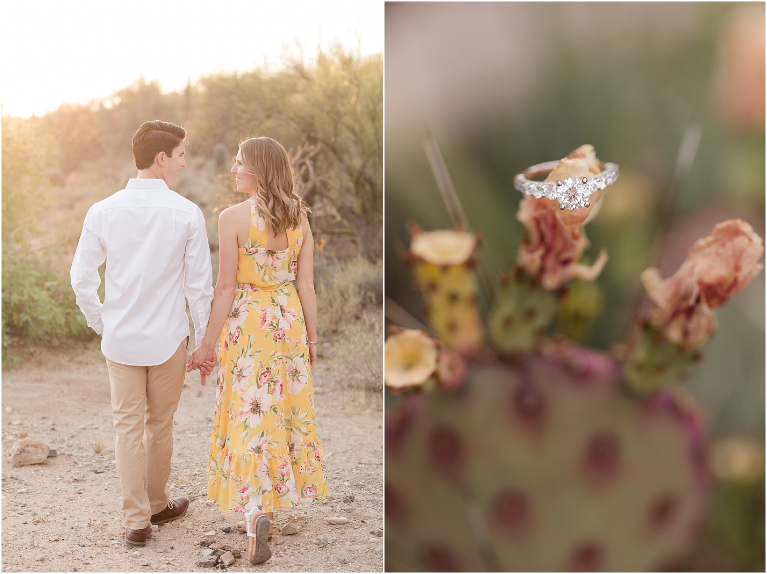 Engagement Pictures in Tucson Arizona Tucson Photographer Christa + Robby sunset engagement session