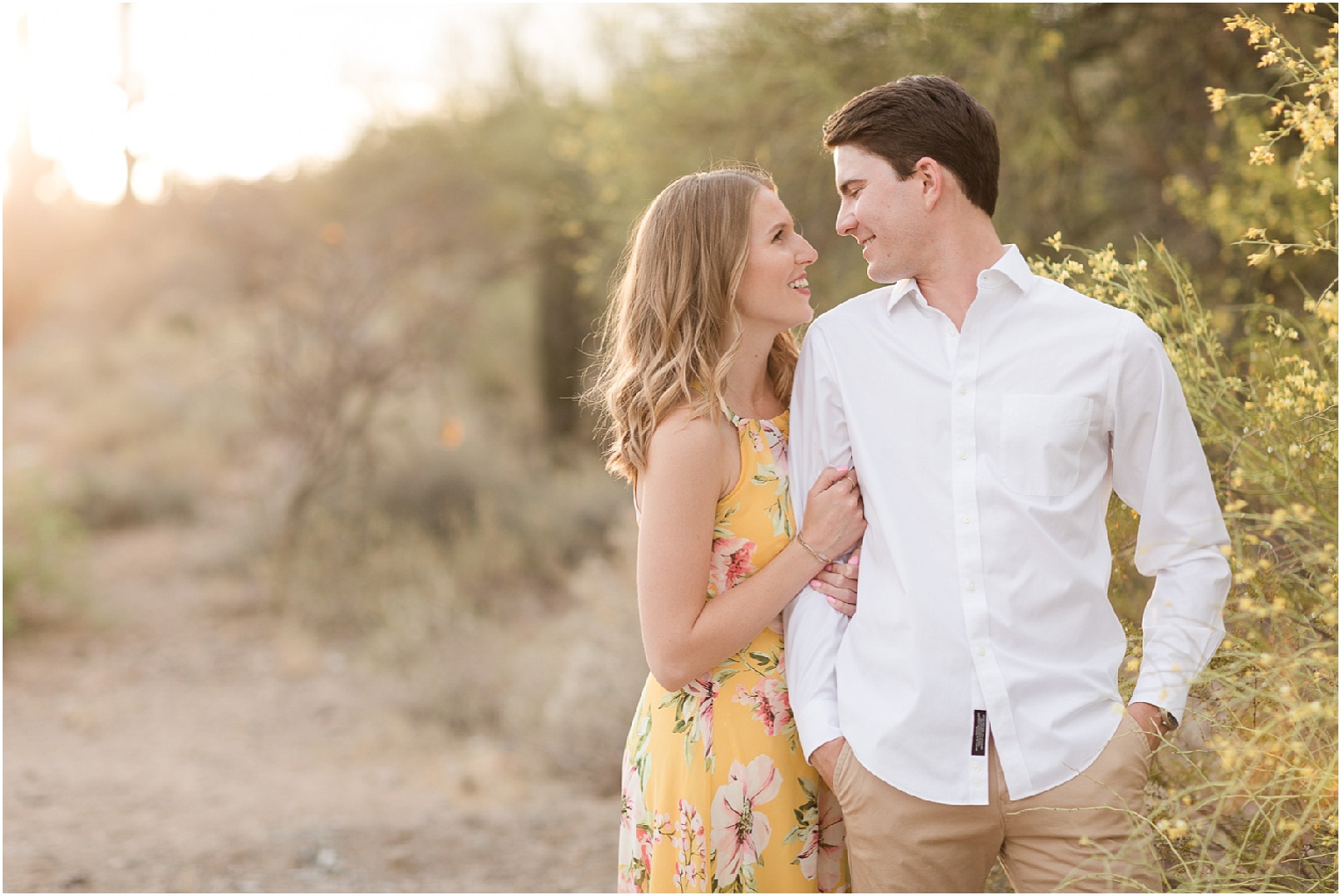 Engagement Pictures in Tucson Arizona Tucson Photographer Christa + Robby sunset engagement session