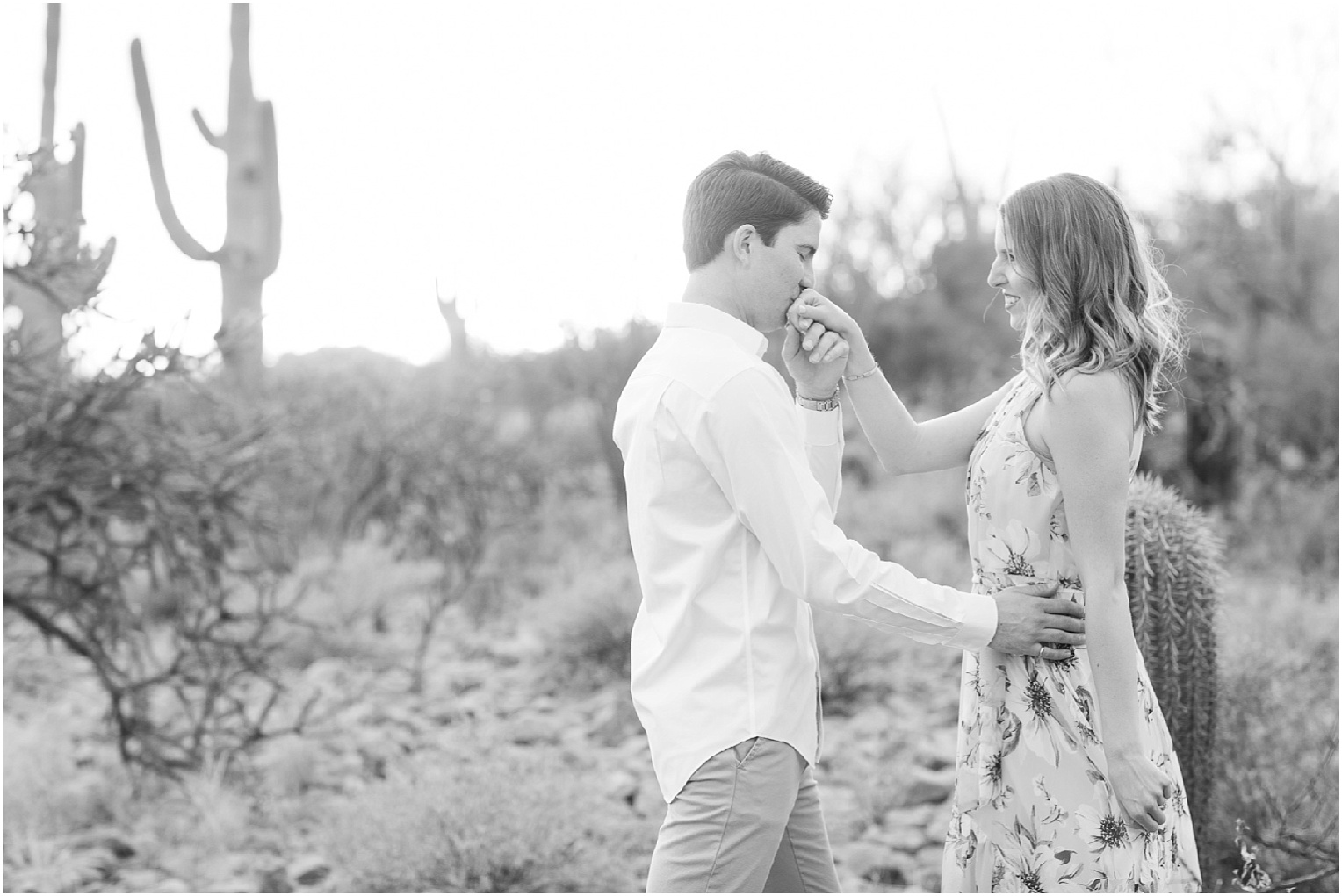 Engagement Pictures in Tucson Arizona Tucson Photographer Christa + Robby sunset engagement session