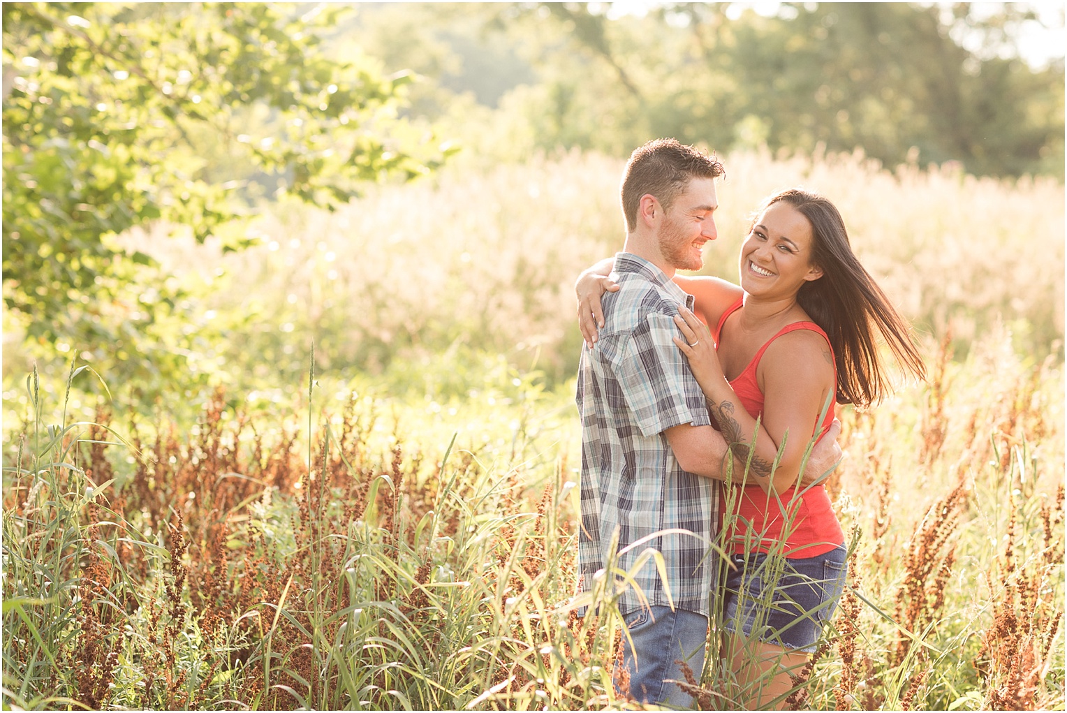 Kansas City Engagement Pictures Kansas City Kelsie and Andy sunset country engagement session