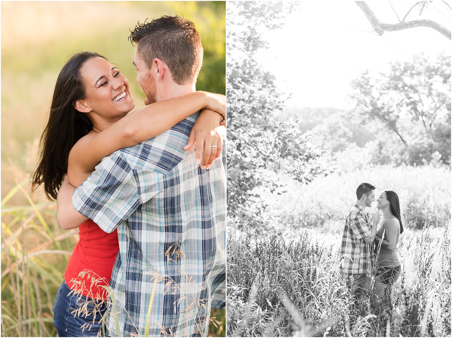 Kansas City Engagement Pictures Kansas City Kelsie and Andy sunset country engagement session