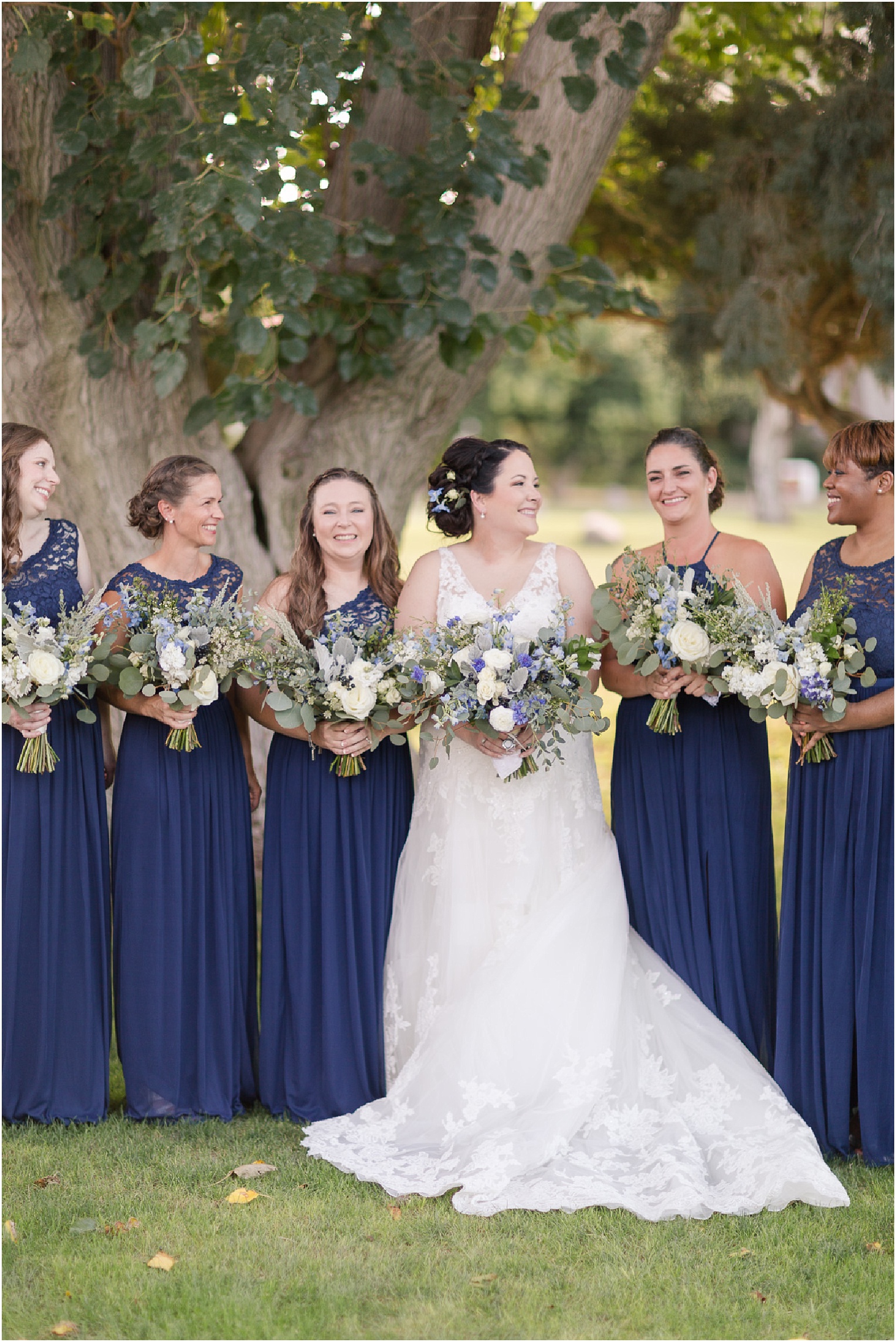 Tubac Golf Resort Wedding Tucson AZ Ashley and Paul rustic vintage shades of blue wedding navy bridesmaid dresses