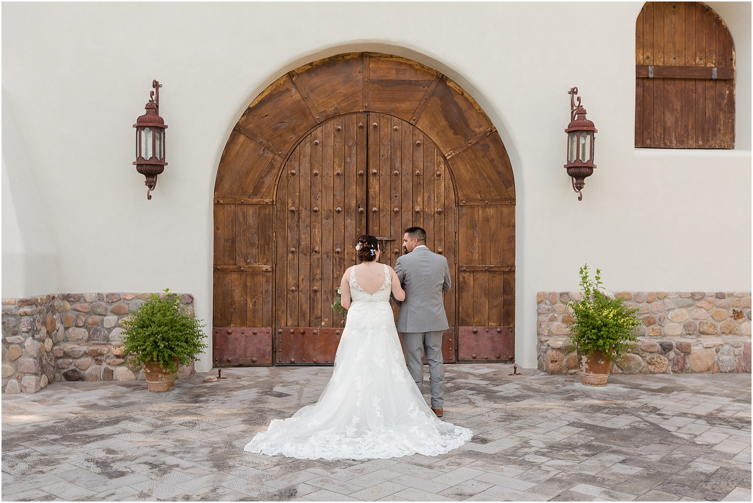 Tubac Golf Resort Wedding Tucson AZ Ashley and Paul rustic vintage shades of blue wedding ceremony