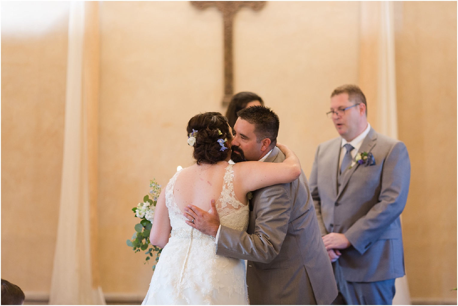 Tubac Golf Resort Wedding Tucson AZ Ashley and Paul rustic vintage shades of blue wedding ceremony