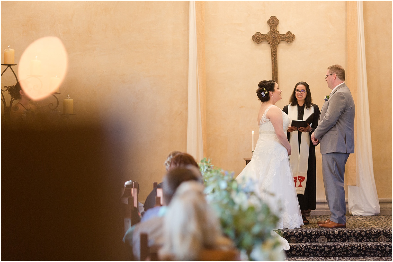 Tubac Golf Resort Wedding Tucson AZ Ashley and Paul rustic vintage shades of blue wedding ceremony