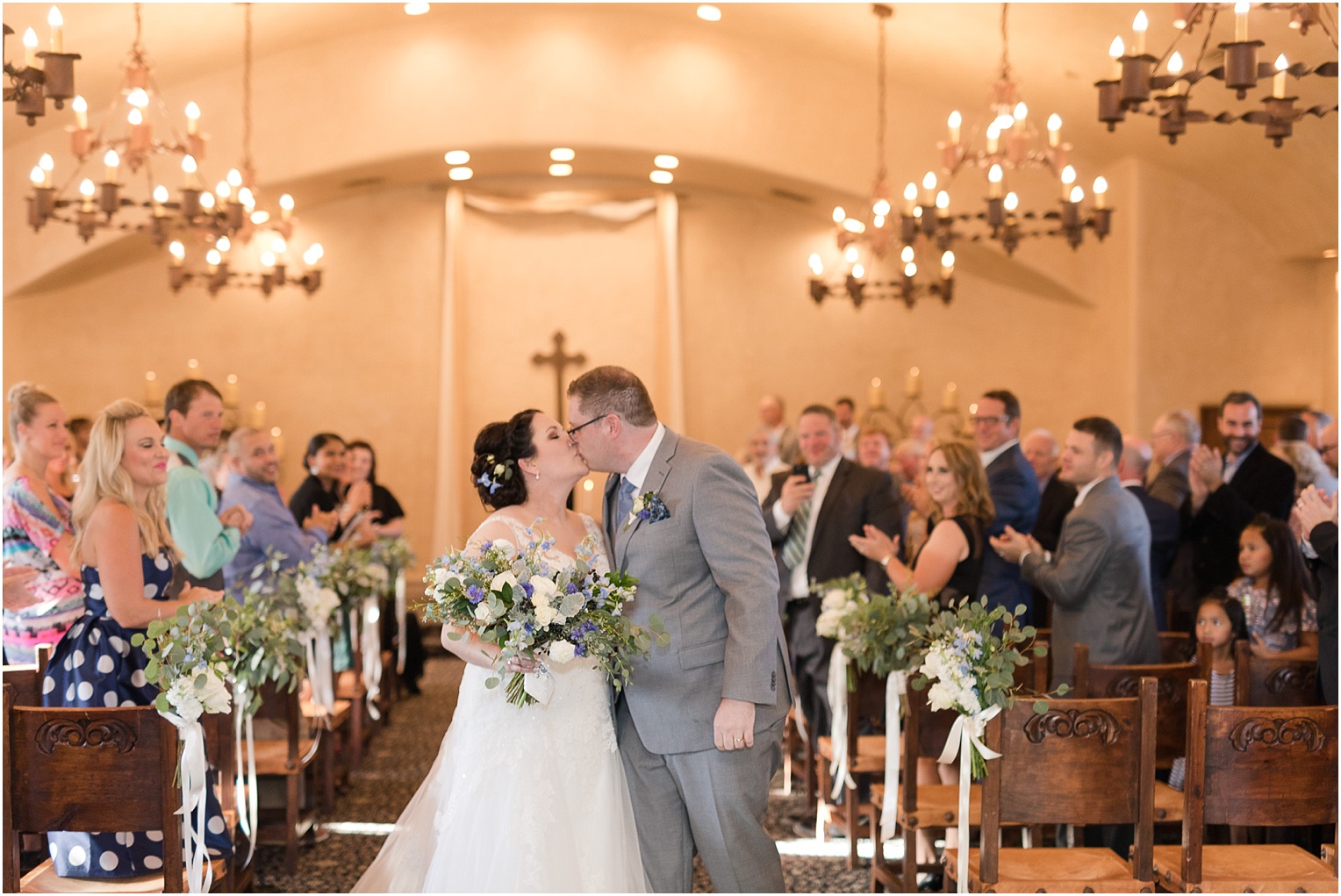 Tubac Golf Resort Wedding Tucson AZ Ashley and Paul rustic vintage shades of blue wedding ceremony