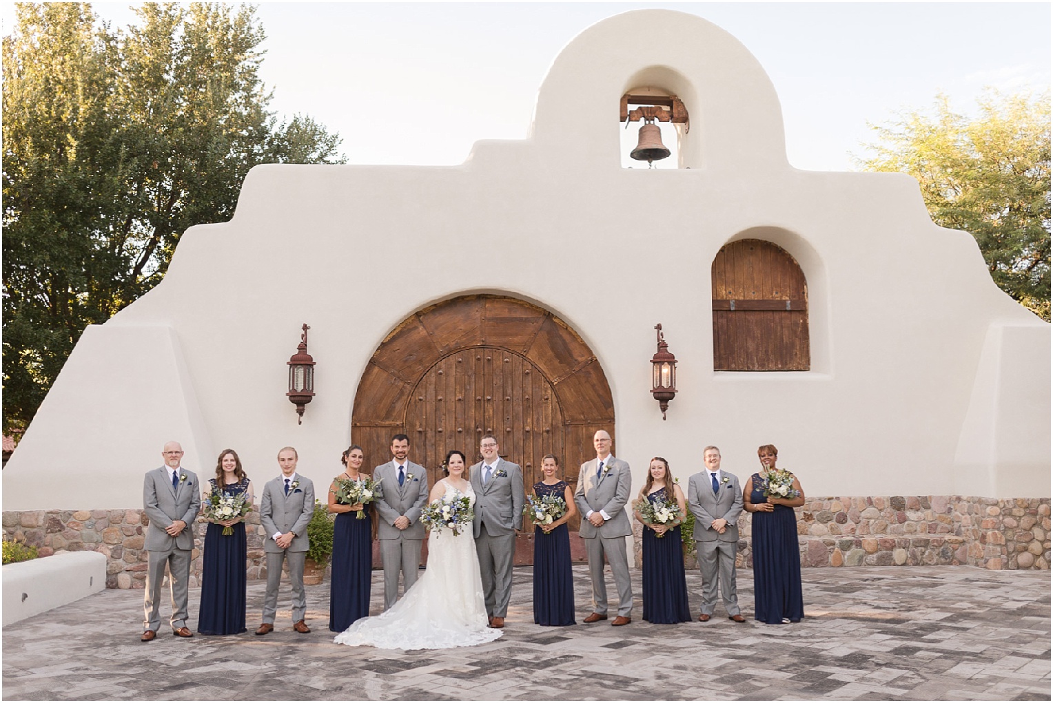 Tubac Golf Resort Wedding Tucson AZ Ashley and Paul rustic vintage shades of blue wedding