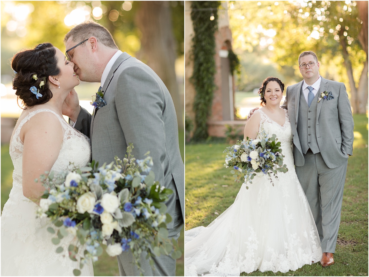 Tubac Golf Resort Wedding Tucson AZ Ashley and Paul rustic vintage shades of blue wedding