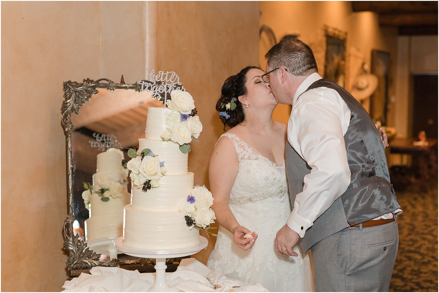 Tubac Golf Resort Wedding Tucson AZ Ashley and Paul rustic vintage shades of blue wedding