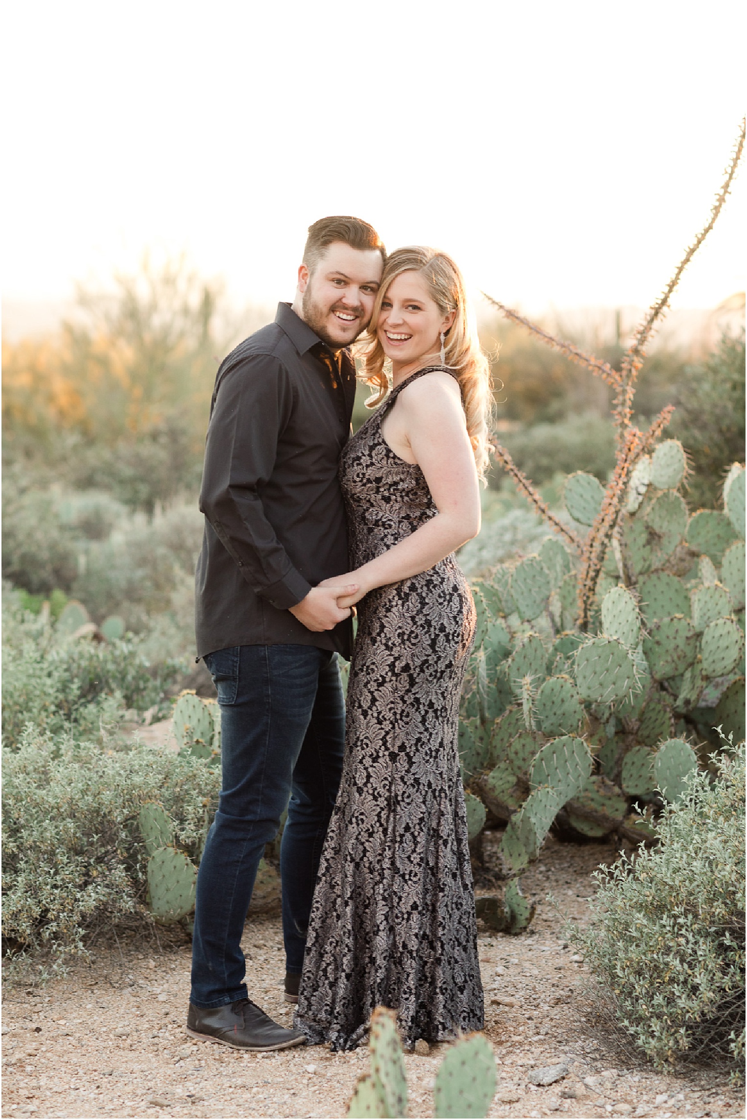Tucson Engagement Pictures formal engagements session outfits in desert