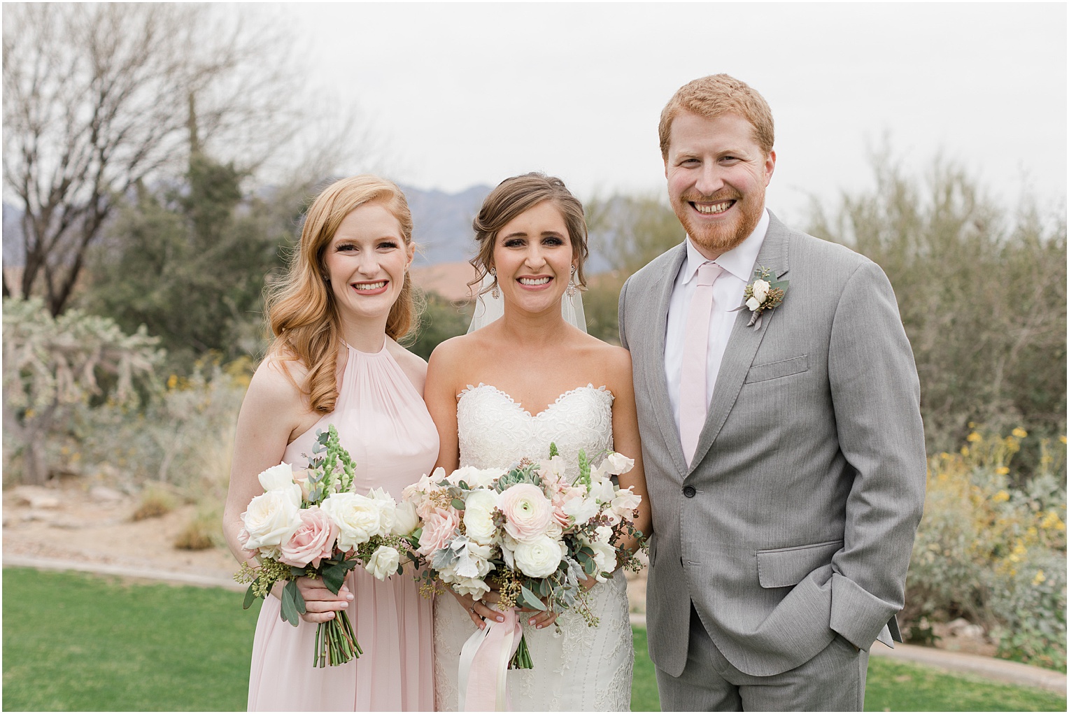 Highlands at Dove Mountain Wedding Grace + Danny bride and groom family formals