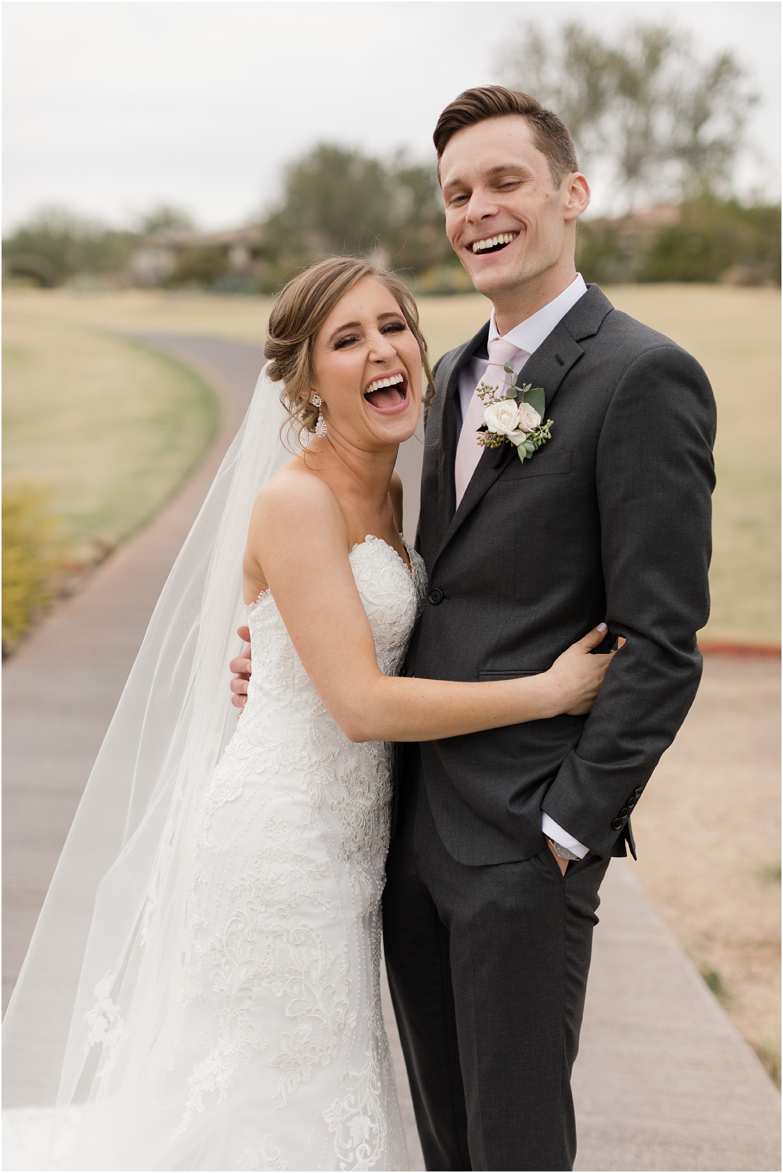 Highlands at Dove Mountain Wedding Grace + Danny romantic bride and groom photos
