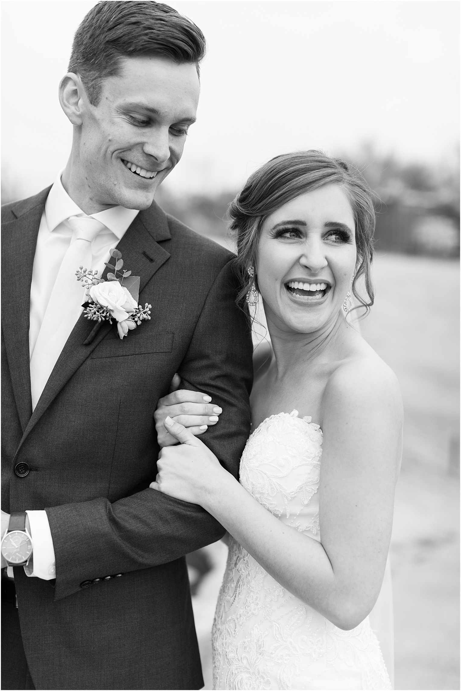 Highlands at Dove Mountain Wedding Grace + Danny black and white romantic bride and groom photos