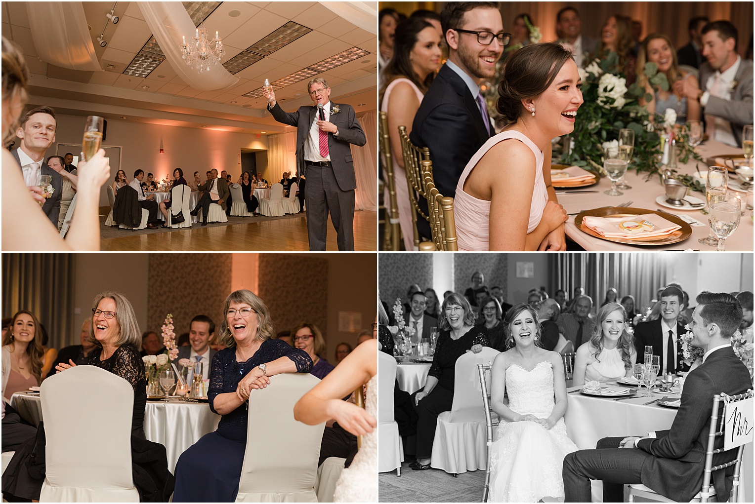 Highlands at Dove Mountain Wedding Grace + Danny reception toast reactions