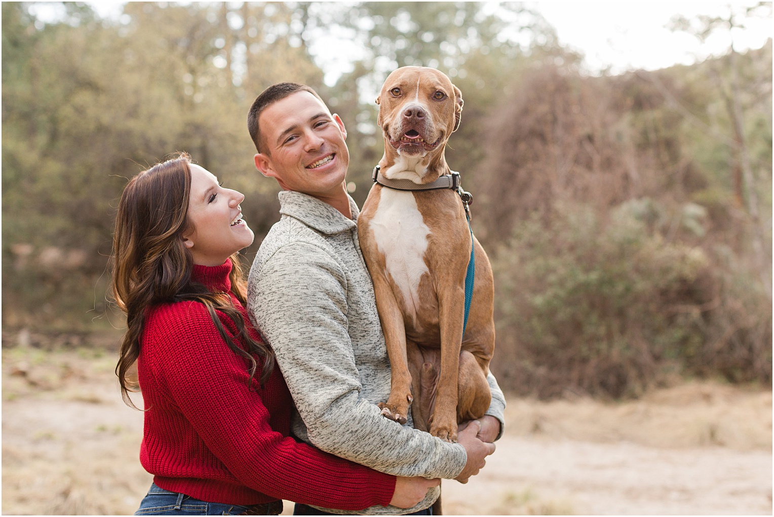 Mount Lemmon Engagement Session Tucson AZ Chelsey + Zach spring engagement session with dog