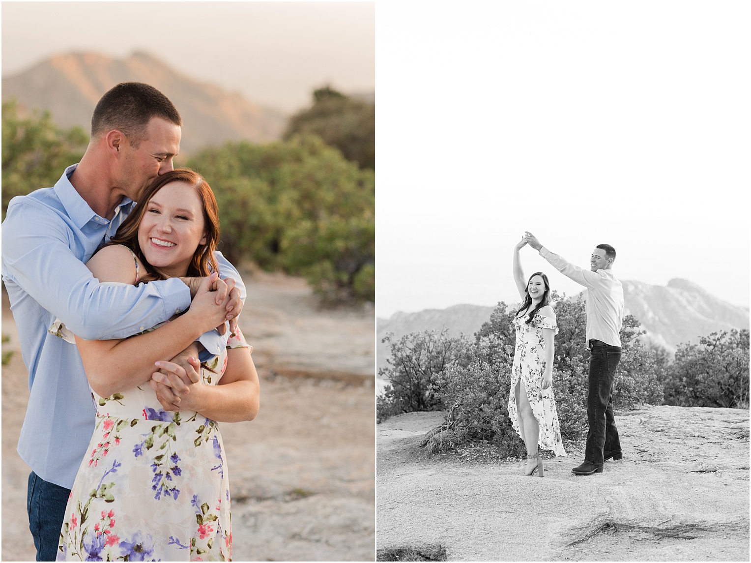 Mount Lemmon Engagement Session Tucson AZ Chelsey + Zach spring sunset engagement