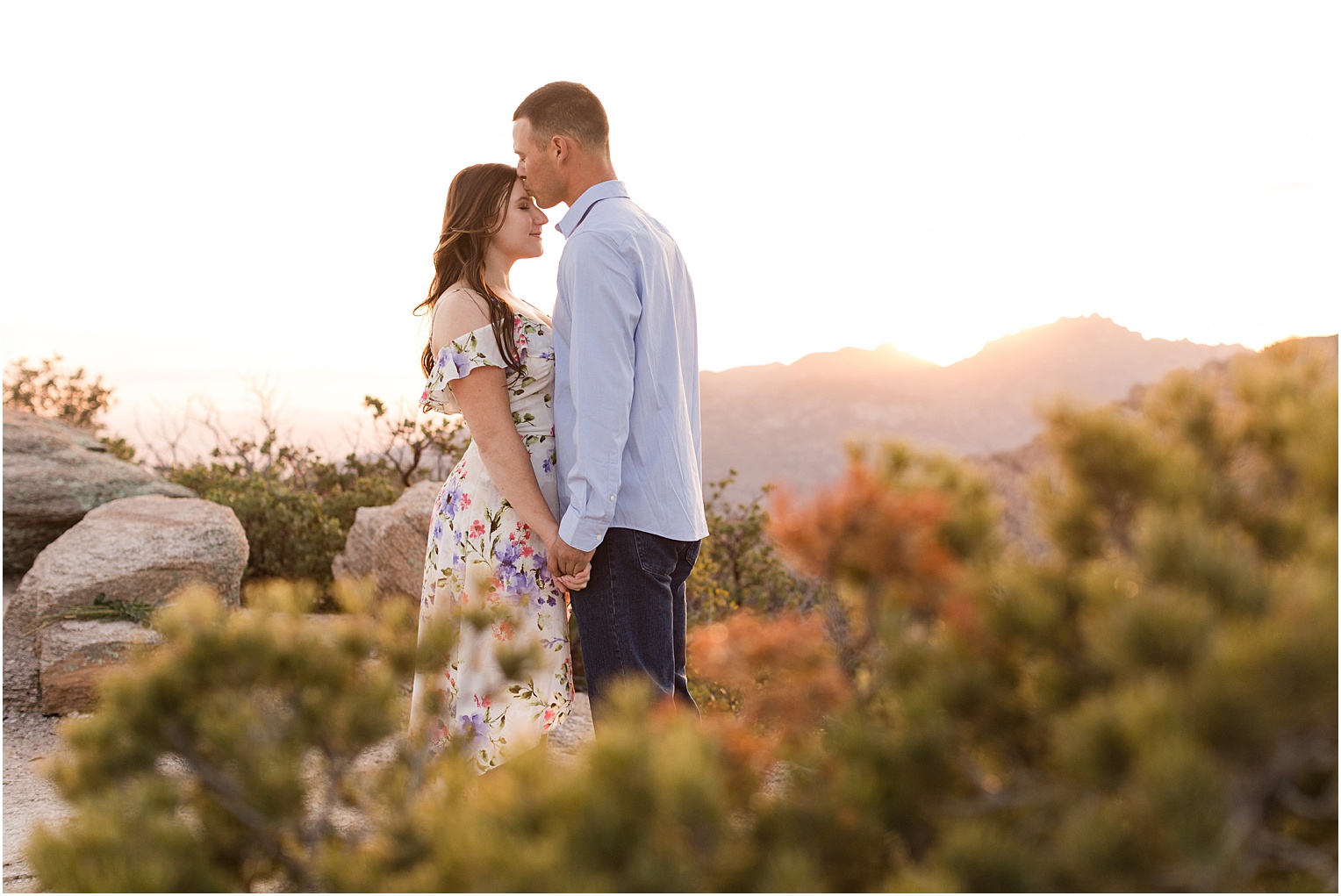 Mount Lemmon Engagement Session Tucson AZ Chelsey + Zach spring sunset engagement