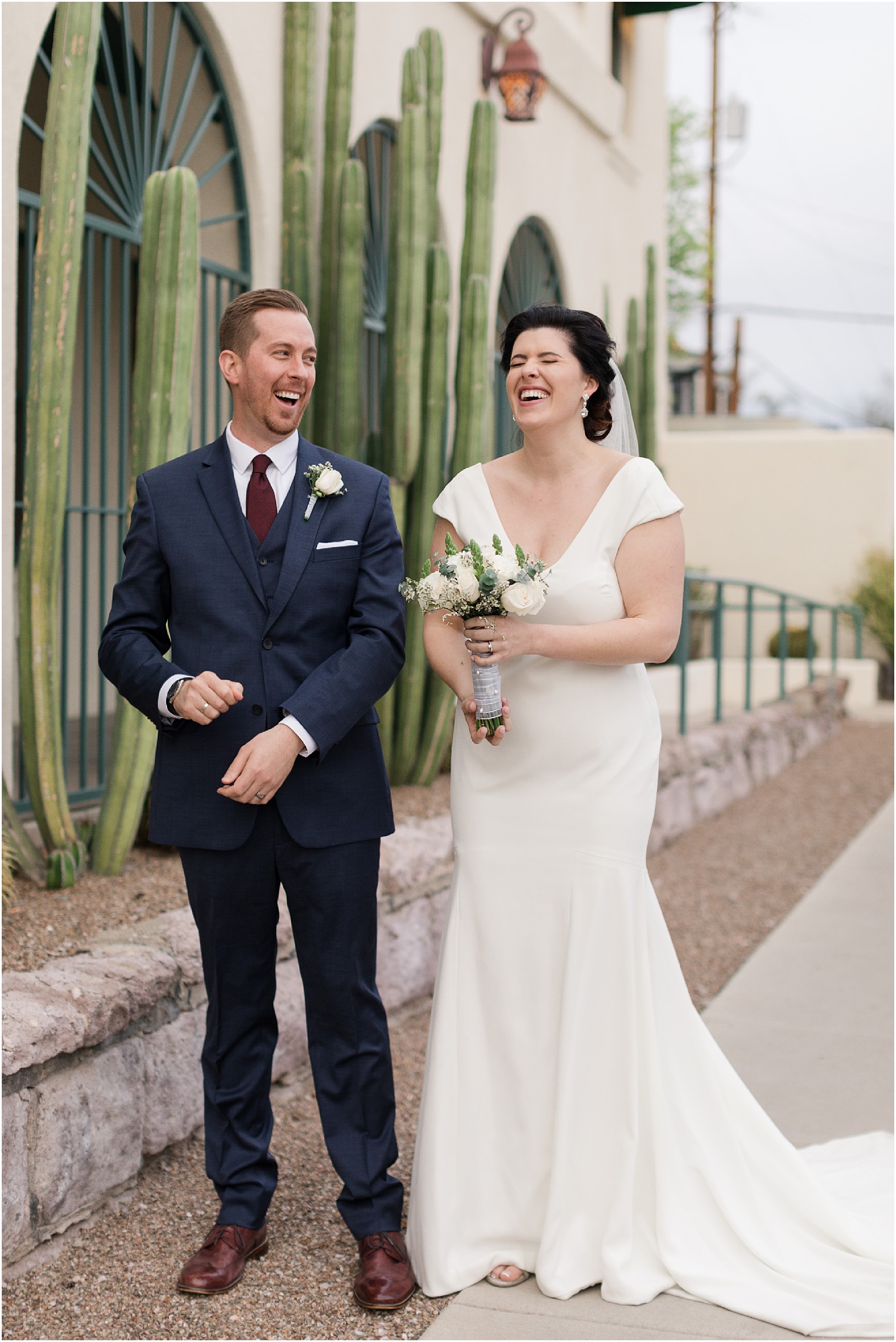 Stillwell House Wedding Tucson Arizona Katherine and Eli bride and groom portraits