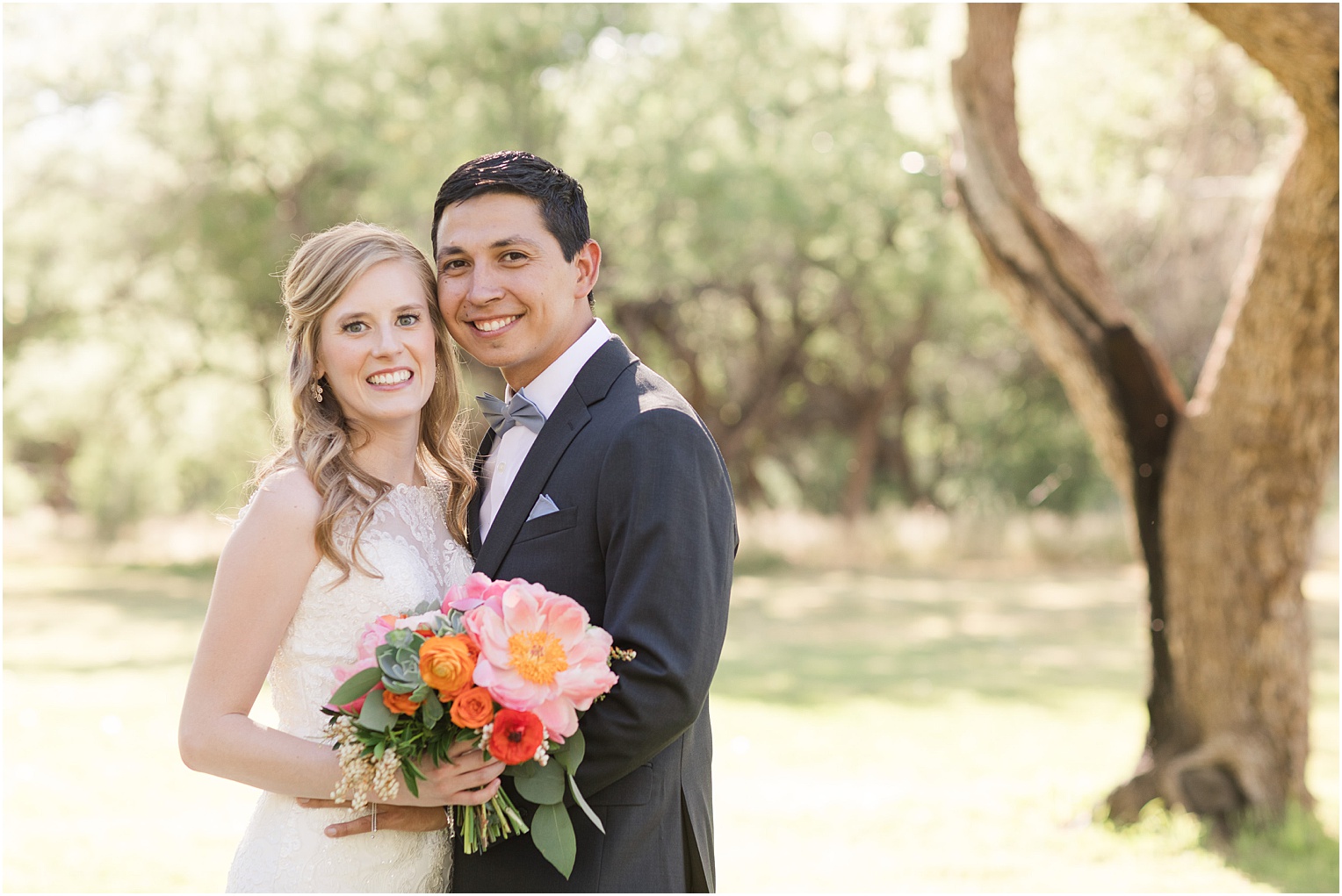 Agua Linda Farm Wedding Tucson AZ Megan & Jorge bride and groom portraits