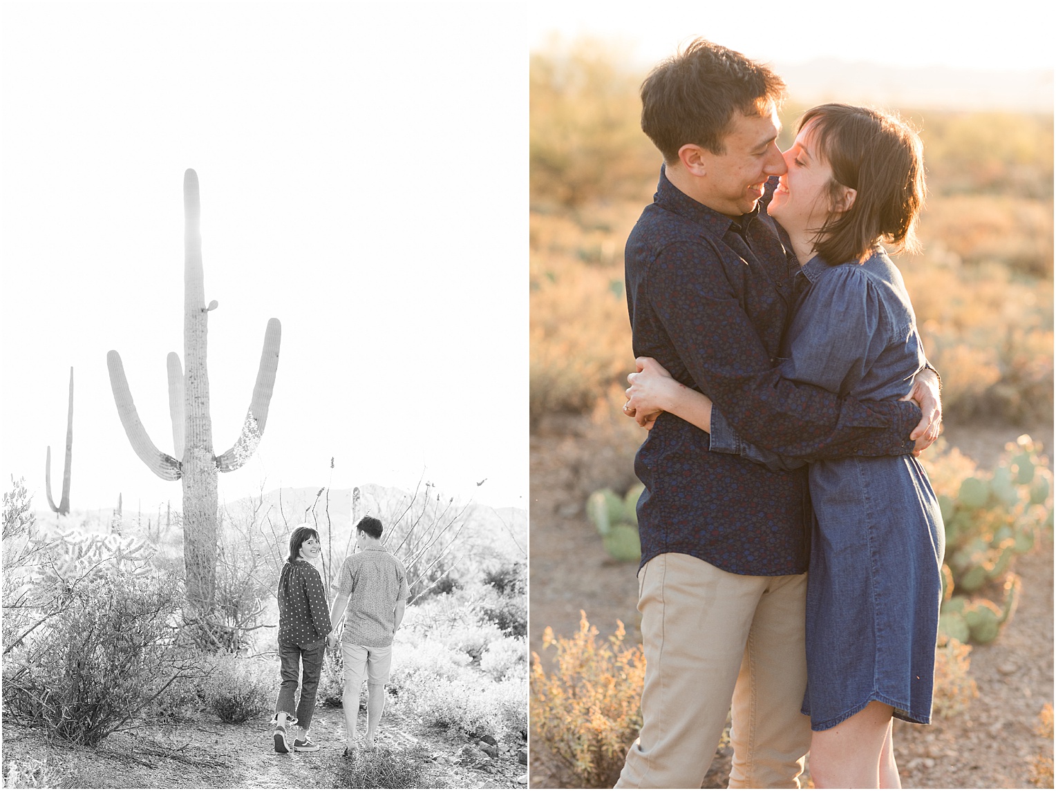 Arizona Engagement Pictures Tucson, AZ Jamie + Benji relaxed sunset engagement photos