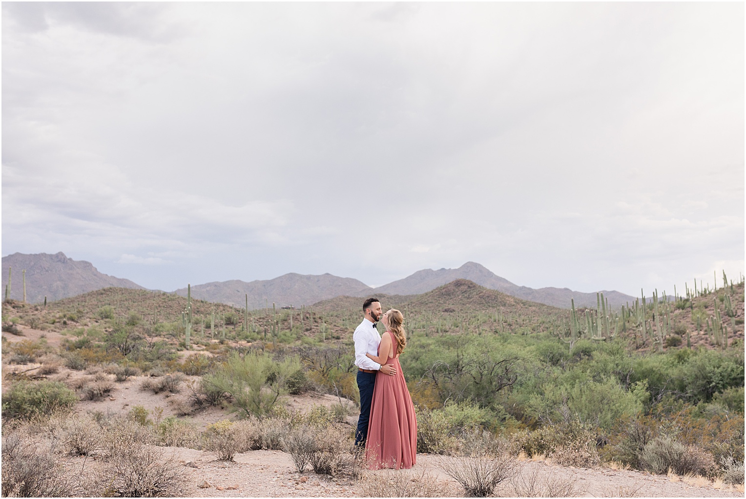 Engagement Photos in Tucson, Arizona Kristin + Johnny romantic dessert engagement session