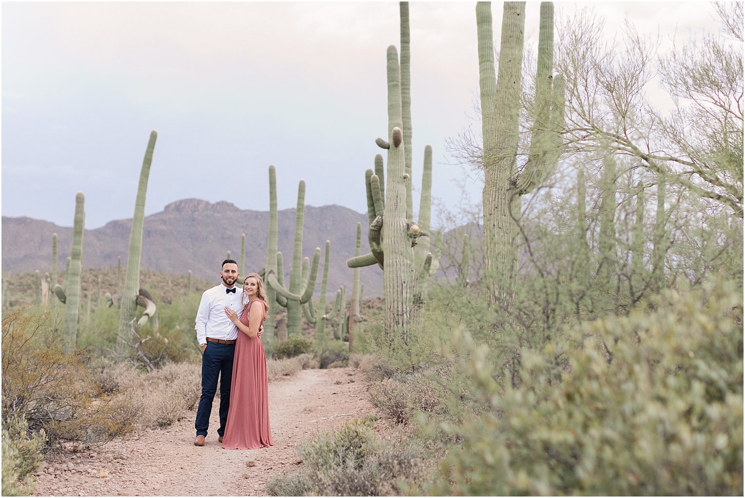 Engagement Photos in Tucson, Arizona Kristin + Johnny romantic dessert engagement session