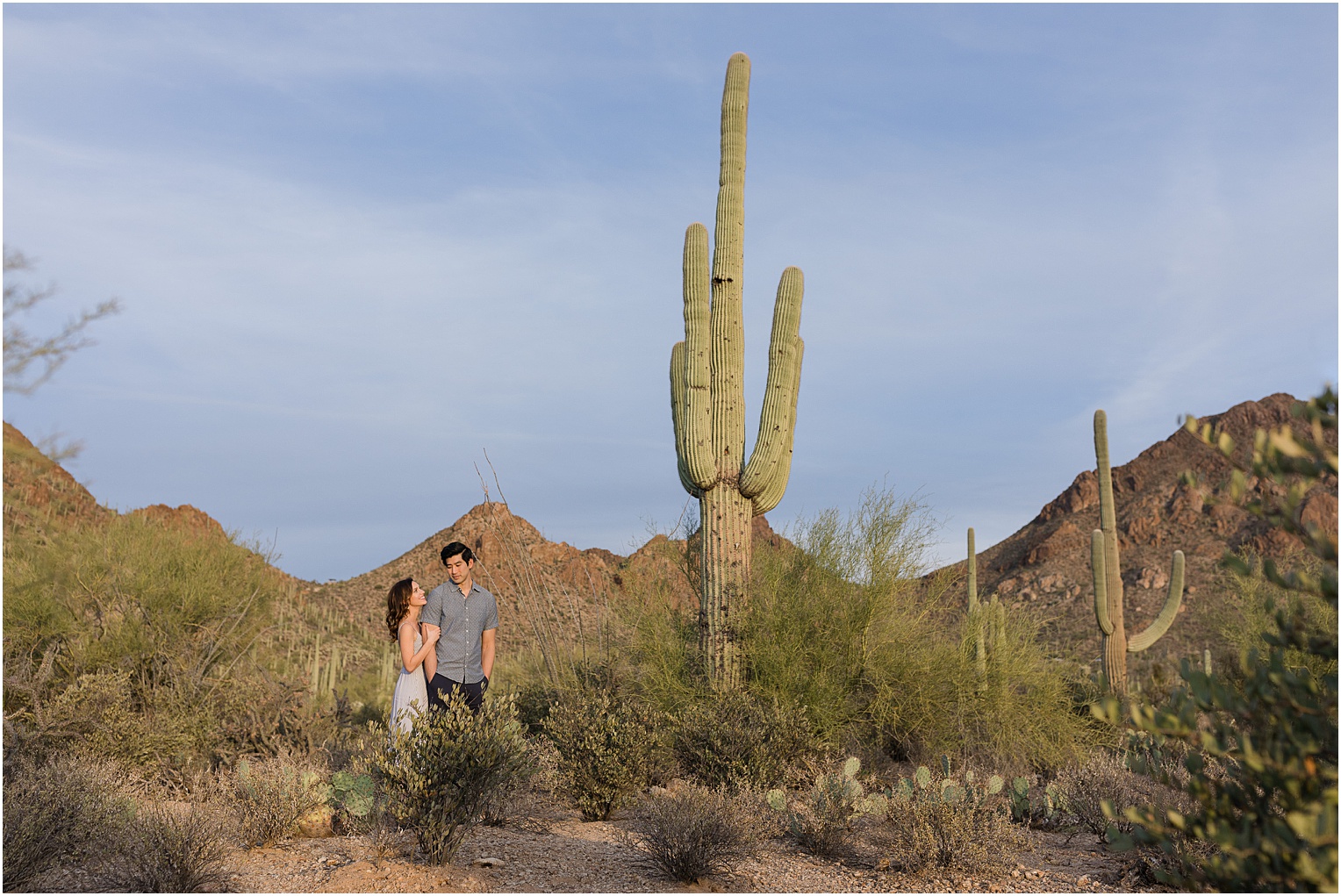 Desert couple anniversary session in Tucson, AZ Kelly + Winsor romantic couple anniversary photos