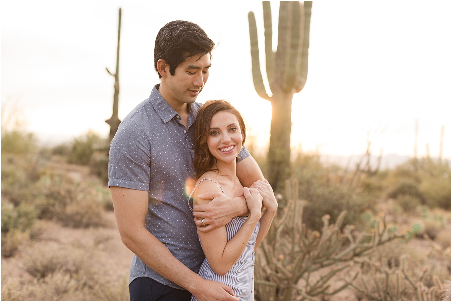 Desert couple anniversary session in Tucson, AZ Kelly + Winsor romantic couple anniversary photos