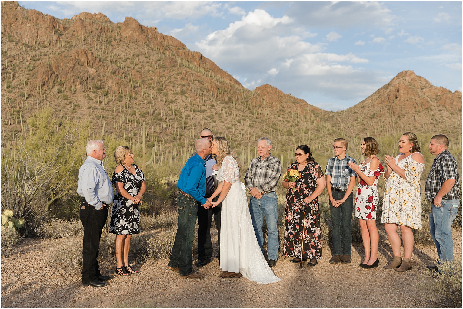 Gates Pass Wedding Tucson Arizona Andrea + Cameron intimate outdoor wedding ceremony