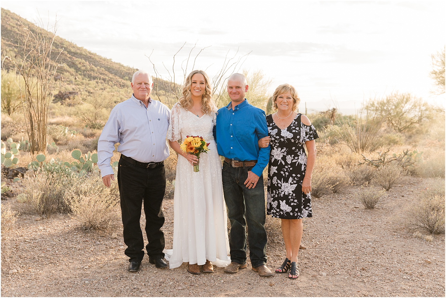 Gates Pass Wedding Tucson Arizona Andrea + Cameron family photos