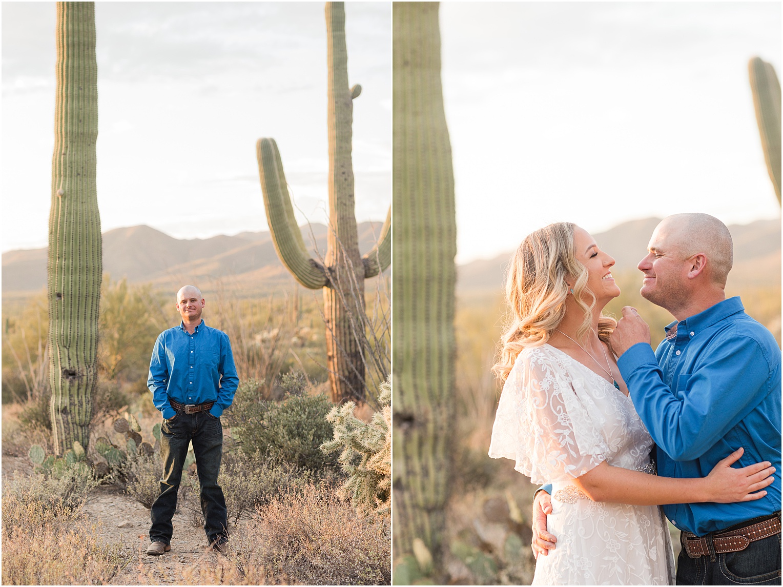 Gates Pass Wedding Tucson Arizona Andrea + Cameron romantic bride and groom portraits