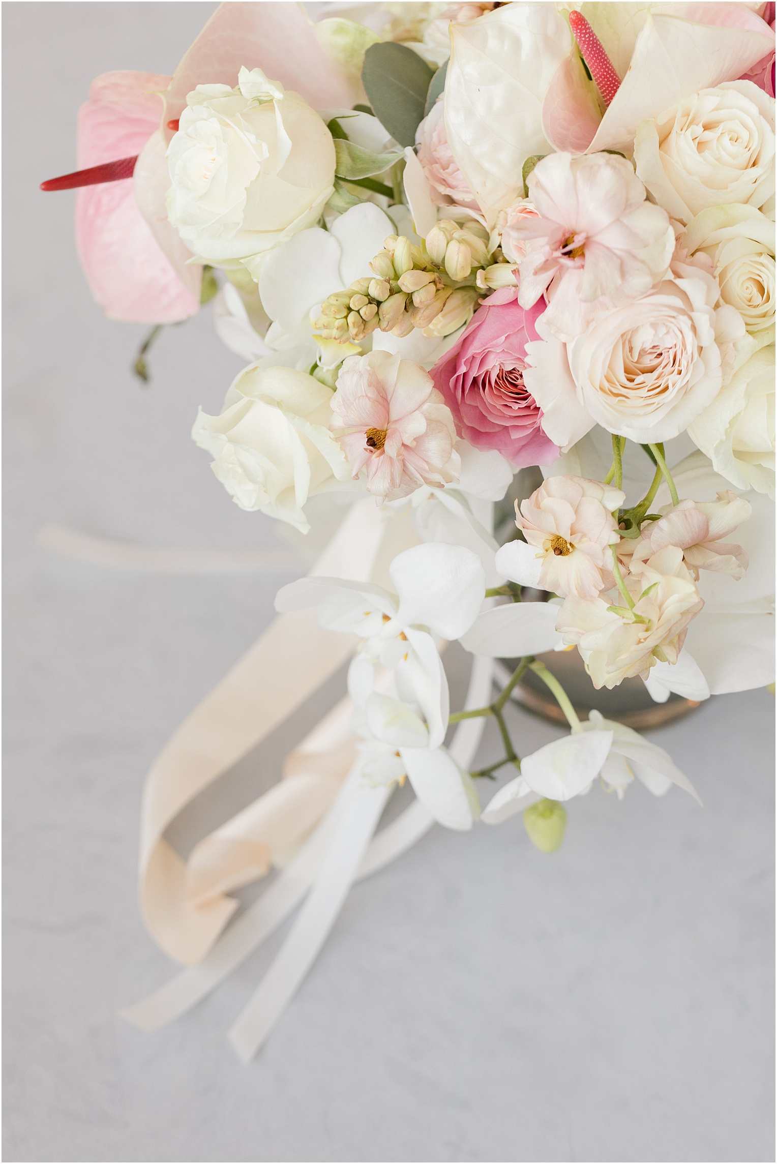 Saguaro Buttes Wedding Tucson, Arizona Farnaz & Brian ivory and blush wedding bouquet