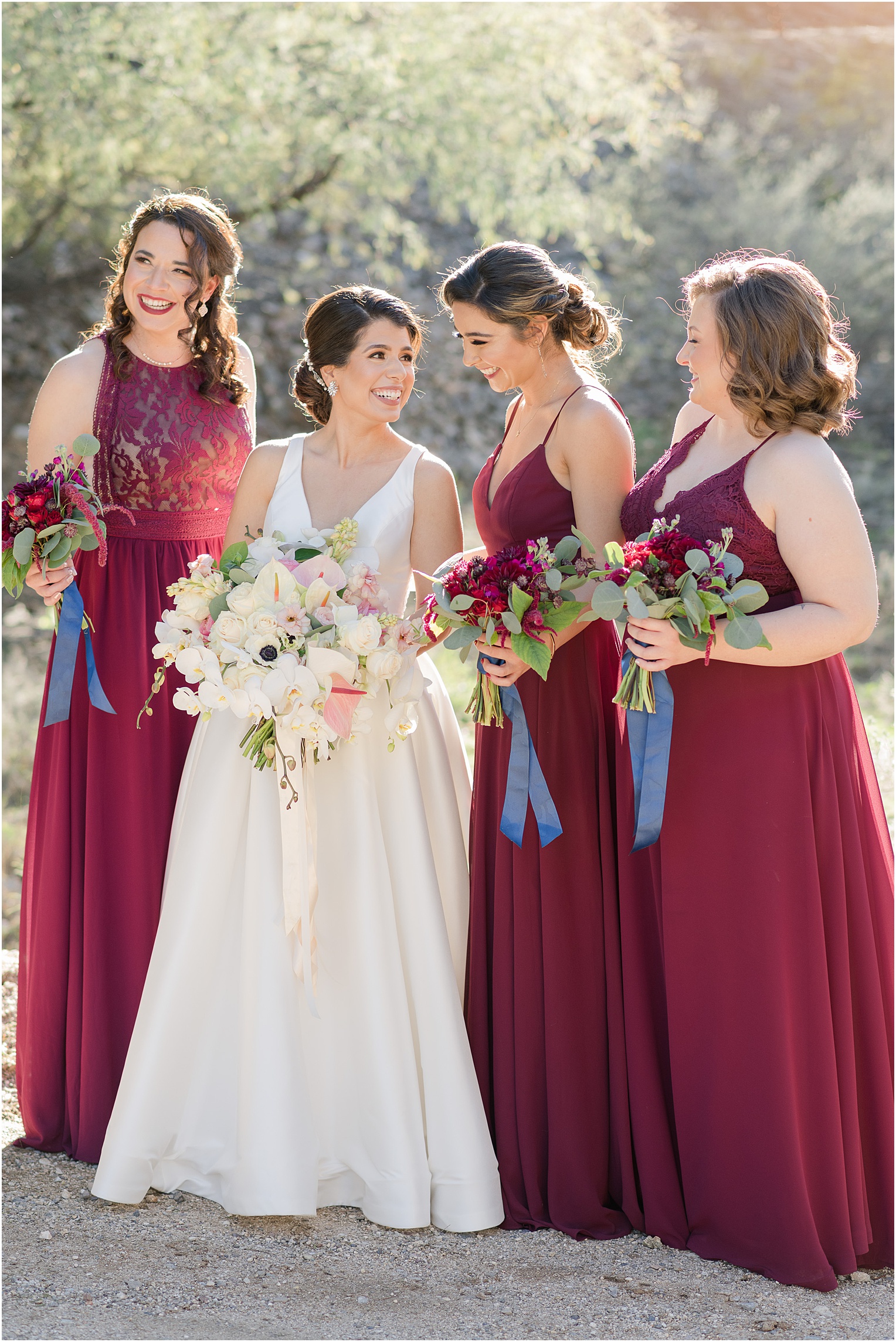 Saguaro Buttes Wedding Tucson, Arizona Farnaz & Brian bridesmaid photos